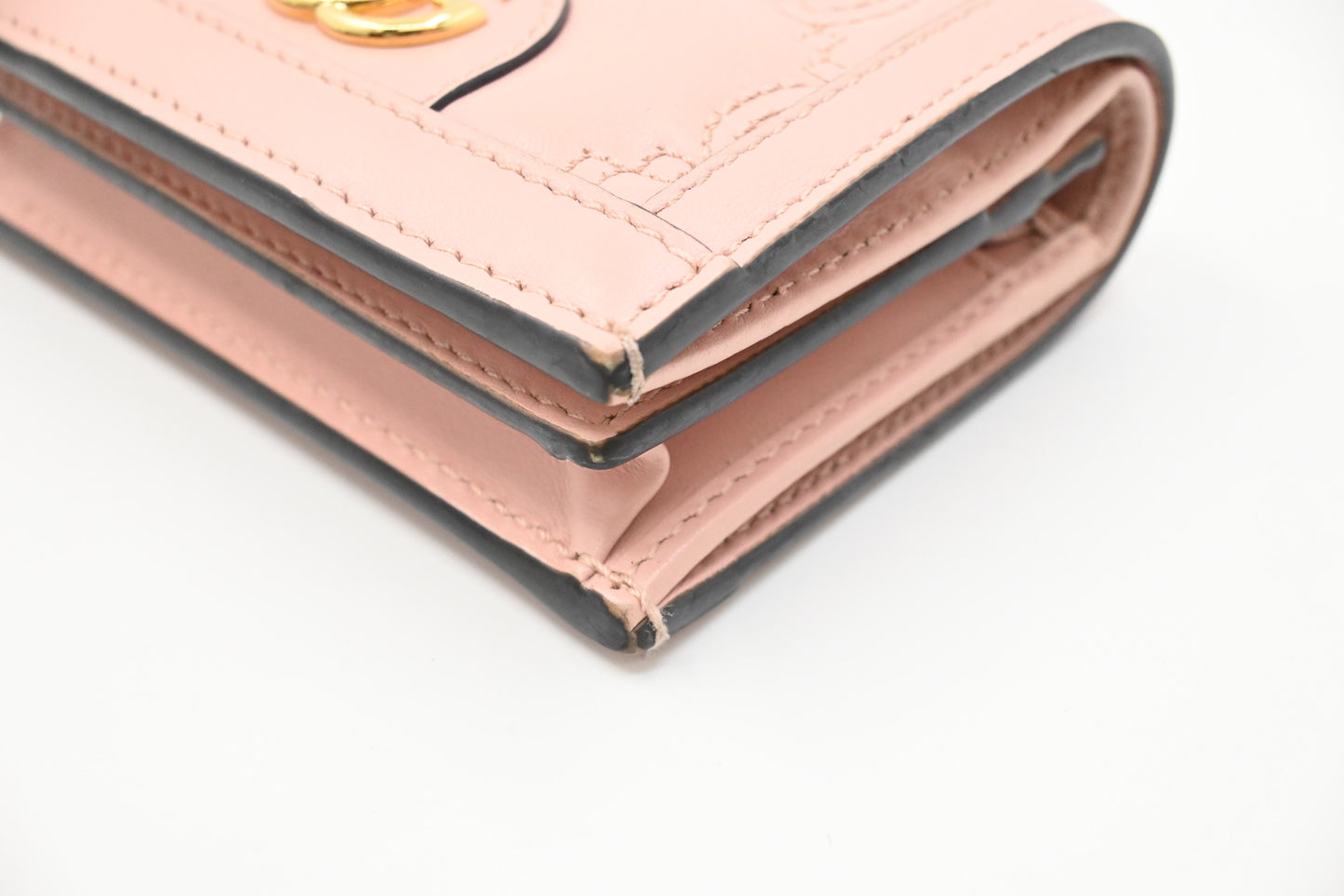 Gucci Compact Wallet in Pink Leather