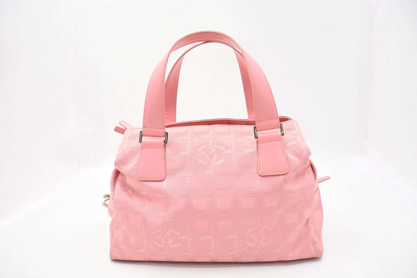 Chanel New Travel Line Handbag in Pink Canvas