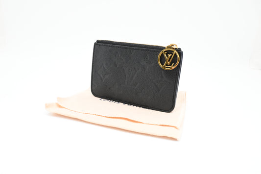 Louis Vuitton Romy Card Holder in Empreinte Black Leather