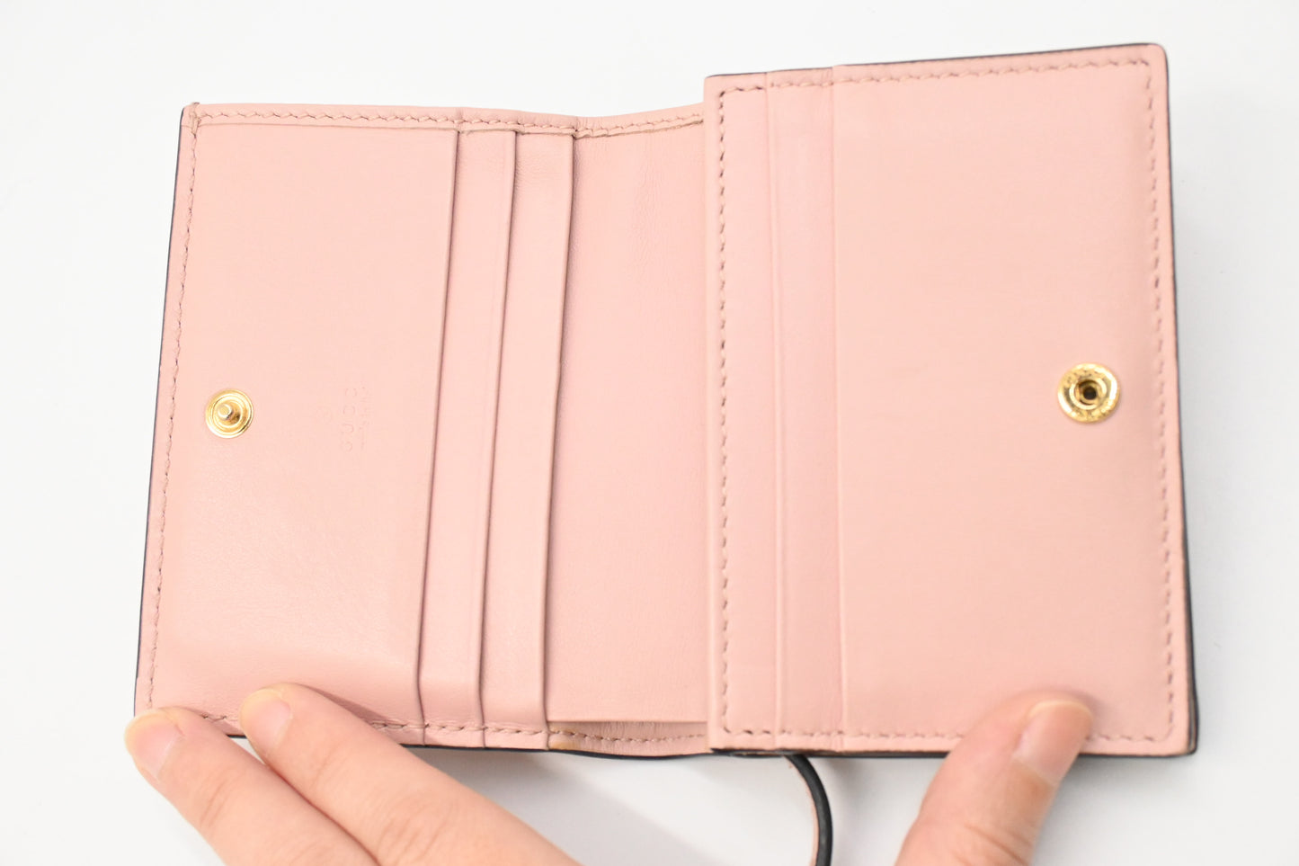Gucci Compact Wallet in Pink Leather