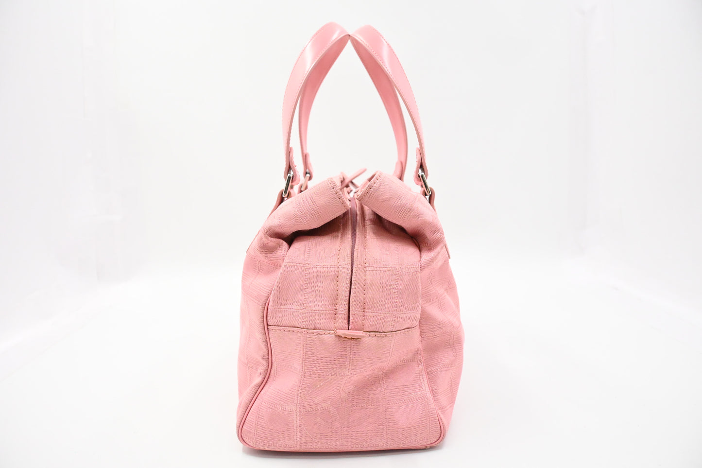 Chanel New Travel Line Handbag in Pink Canvas