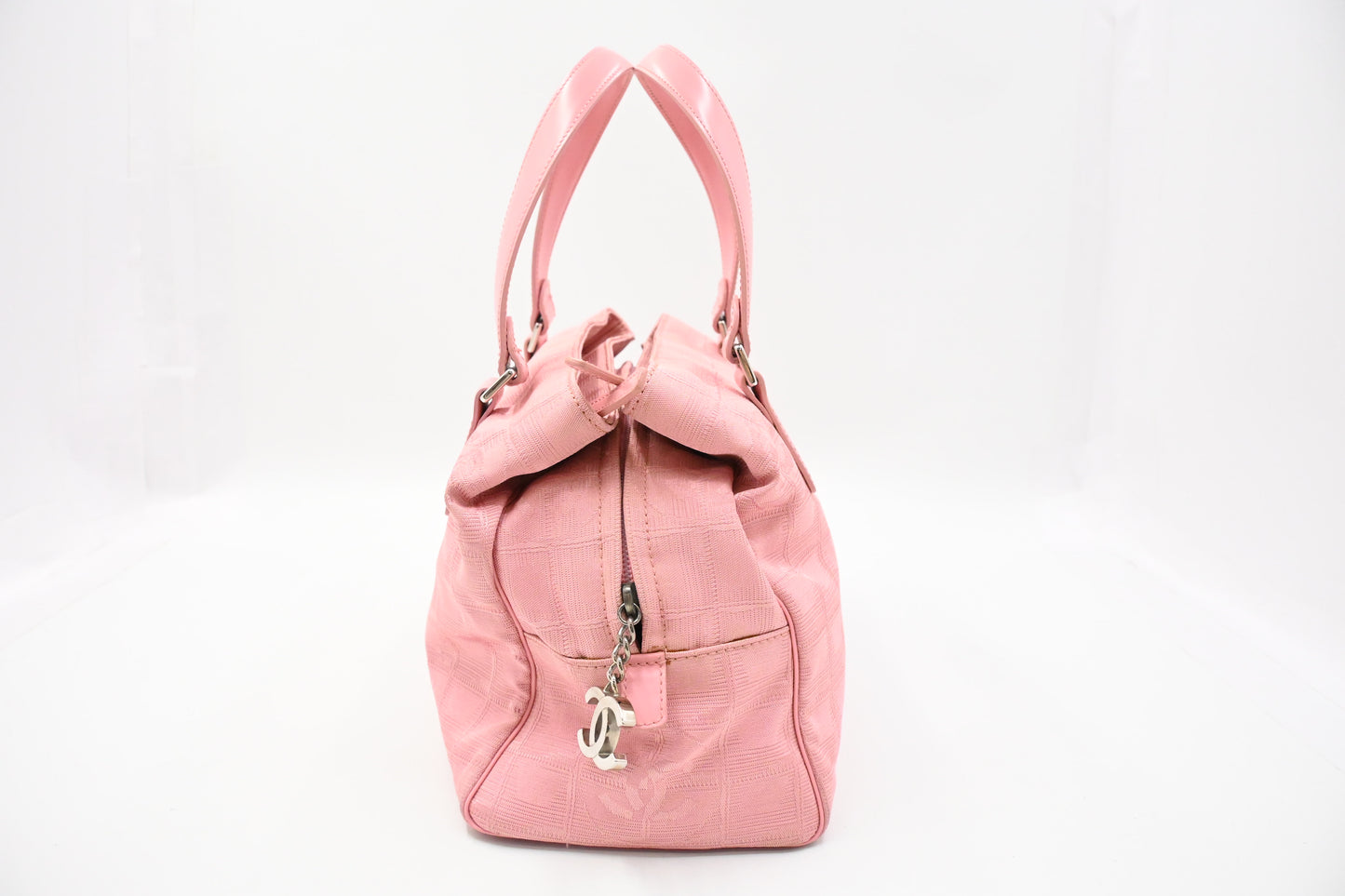 Chanel New Travel Line Handbag in Pink Canvas