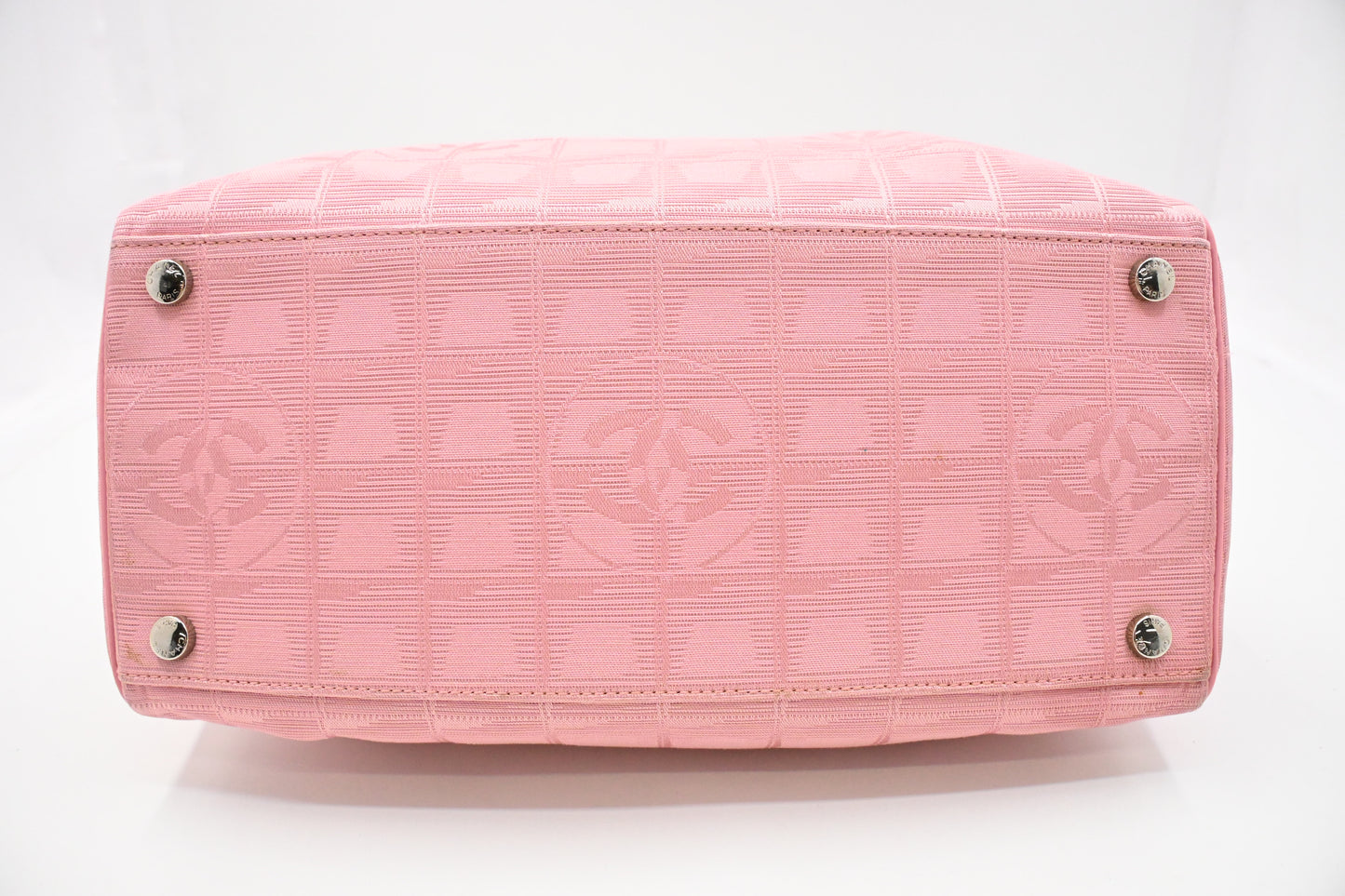 Chanel New Travel Line Handbag in Pink Canvas
