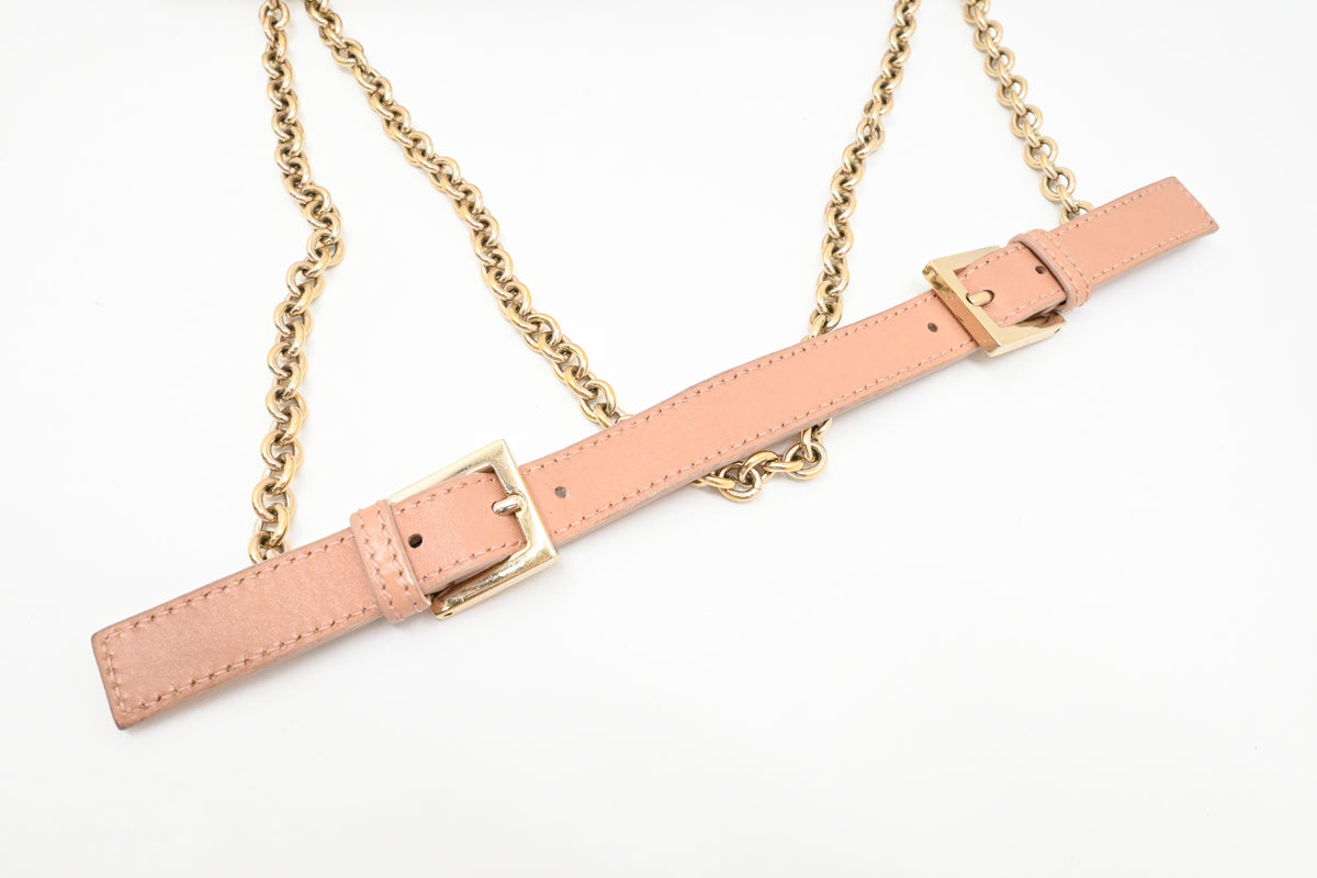 Fendi Shoulder Bag in Nude Pink Leather