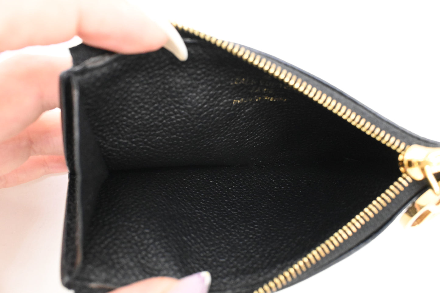 Louis Vuitton Romy Card Holder in Empreinte Black Leather