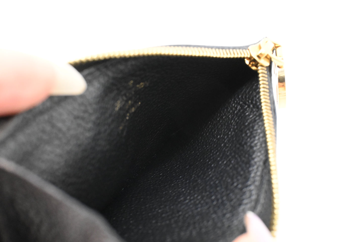 Louis Vuitton Romy Card Holder in Empreinte Black Leather