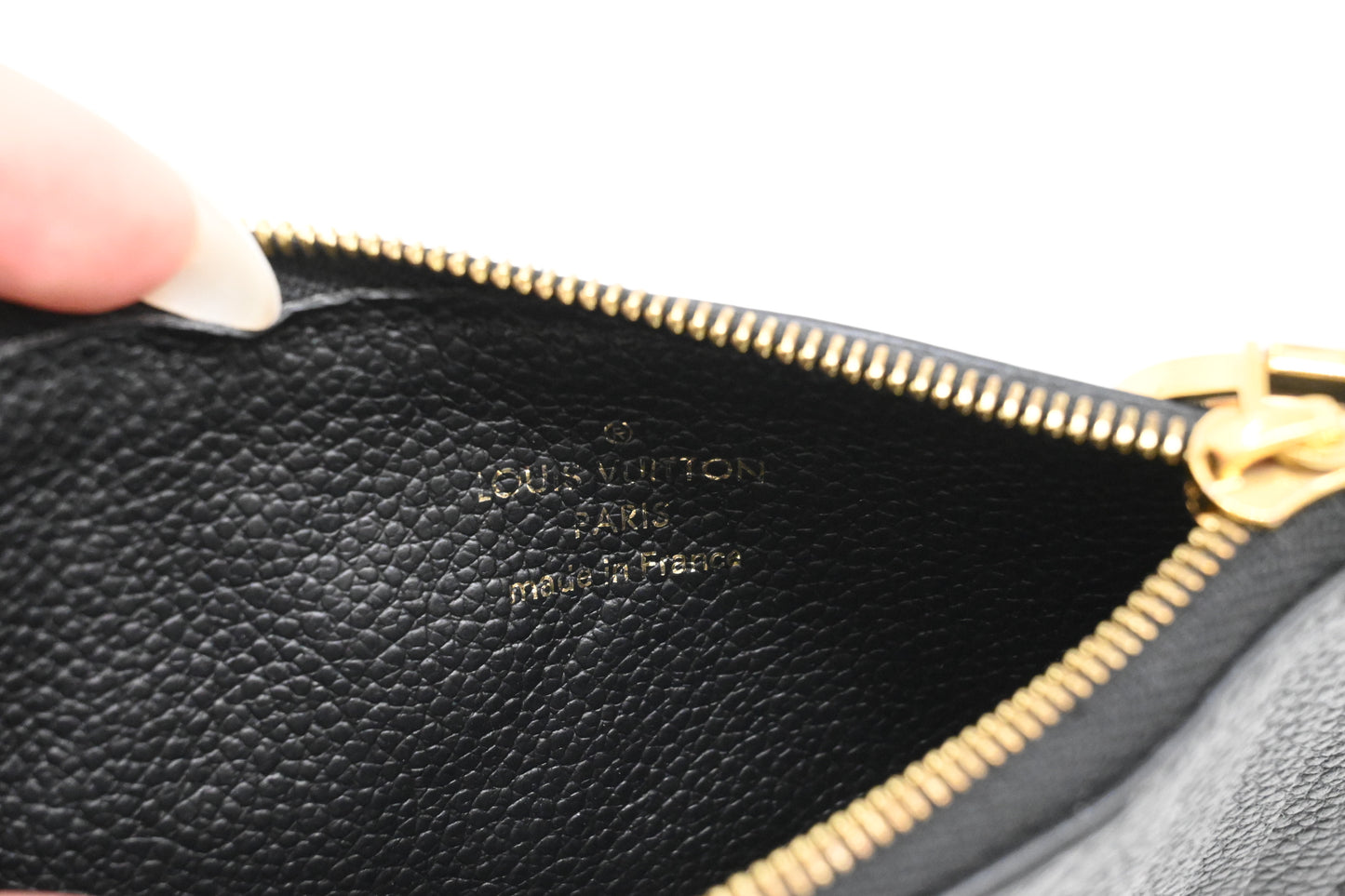 Louis Vuitton Romy Card Holder in Empreinte Black Leather