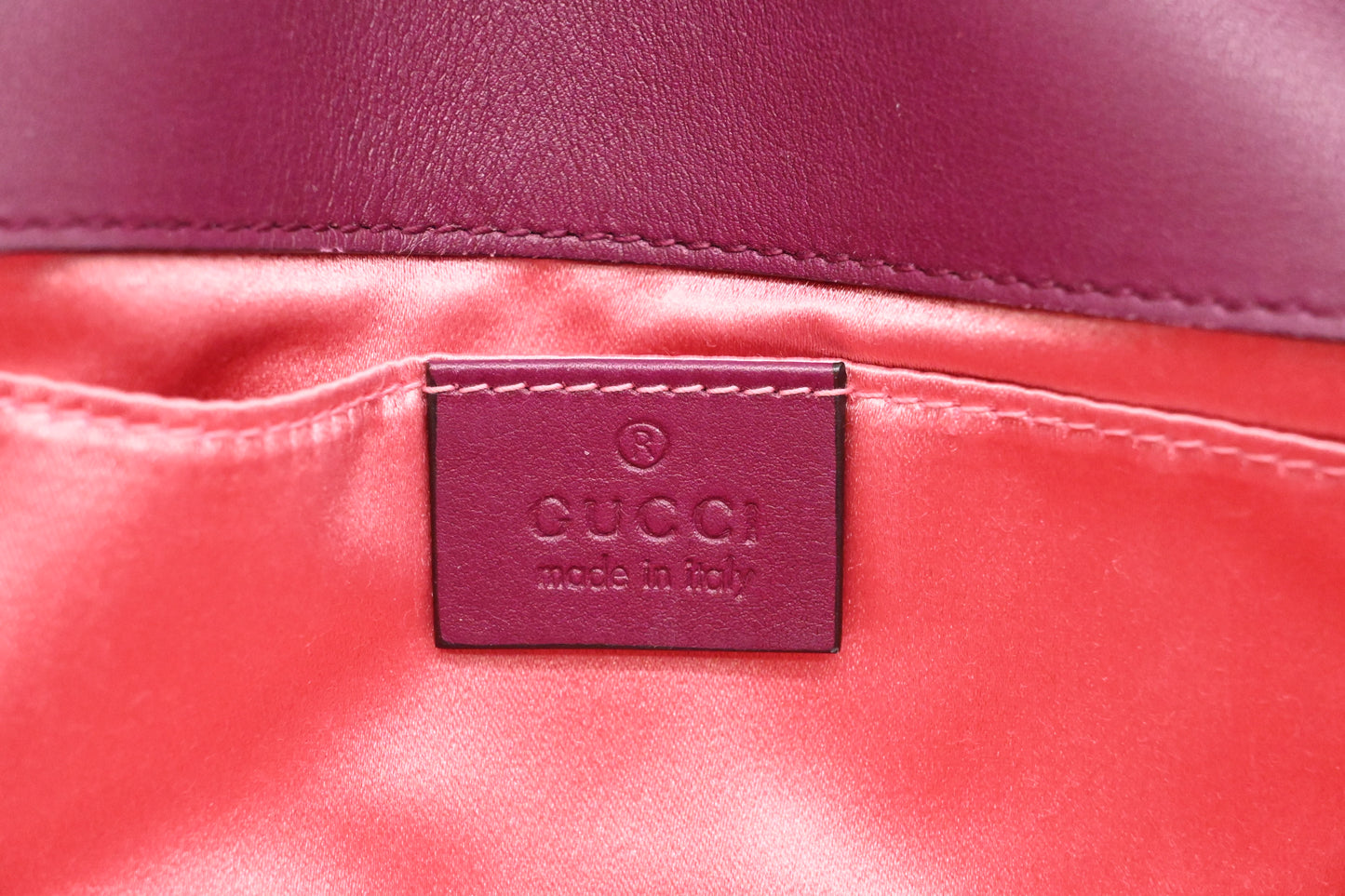 Gucci Marmont Chain Shoulder Bag in Purple Matelasse Velvet