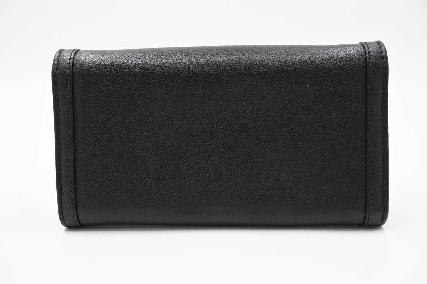 Gucci Bamboo Wallet on Chain in Black Leather