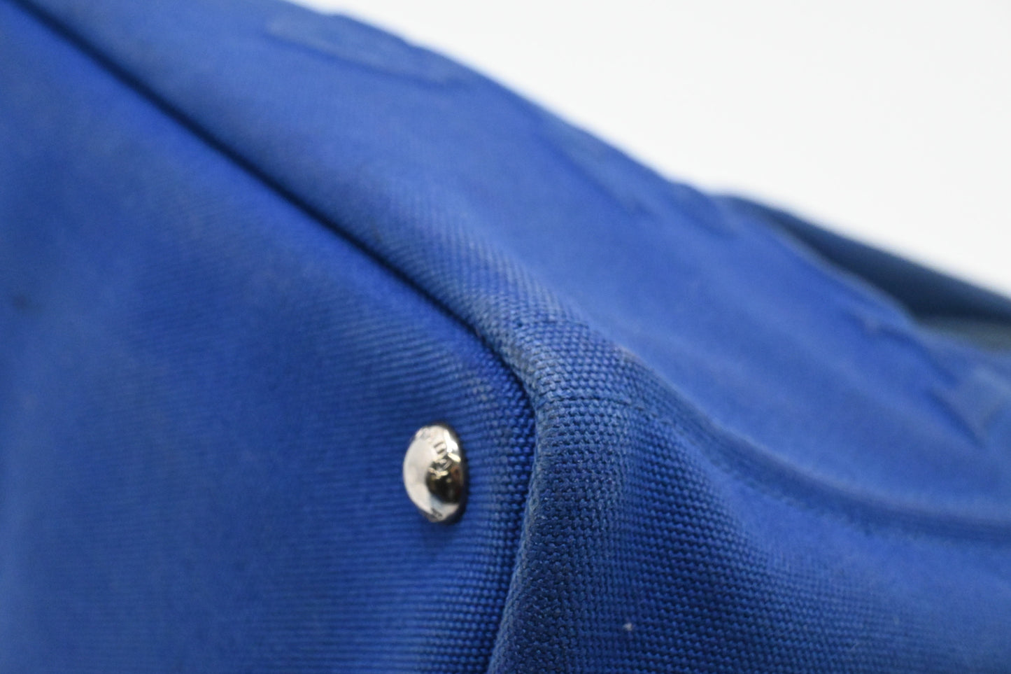 Prada Canapa PM in Blue Canvas