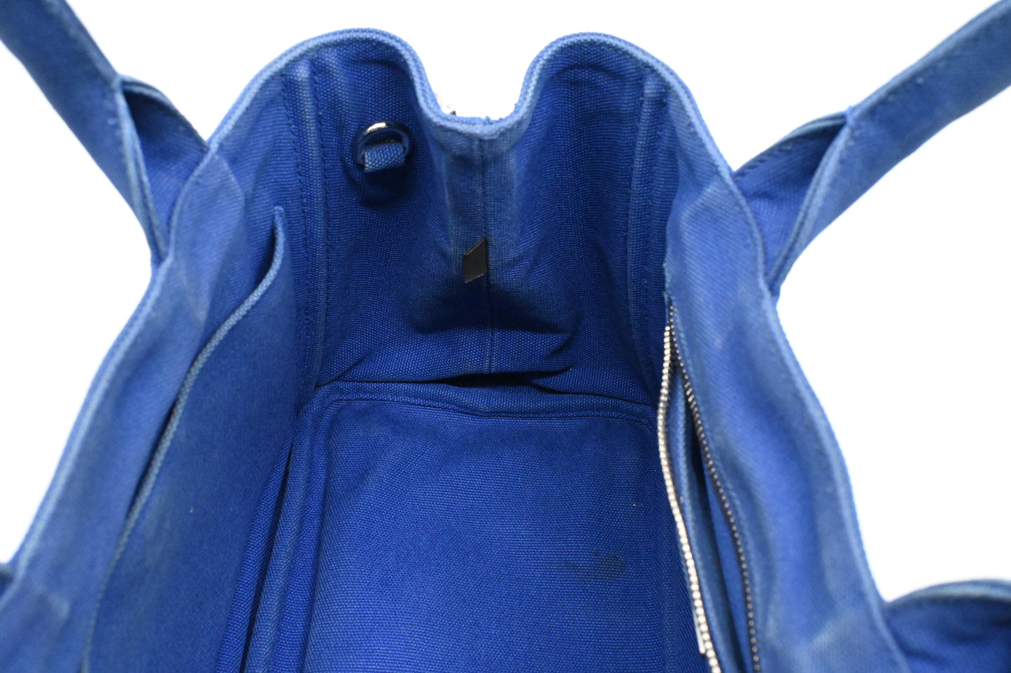 Prada Canapa PM in Blue Canvas