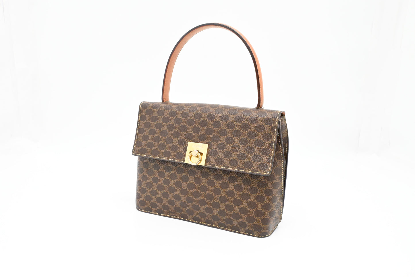 Celine Handbag in Brown Macadam Canvas