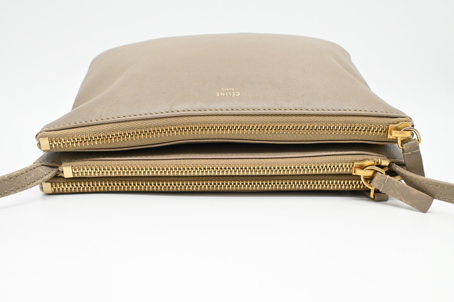 Celine Shoulder Bag in Beige Canvas