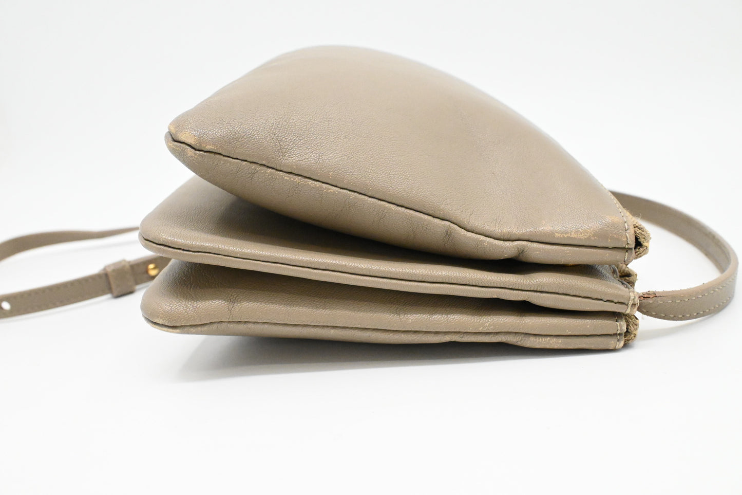 Celine Shoulder Bag in Beige Canvas