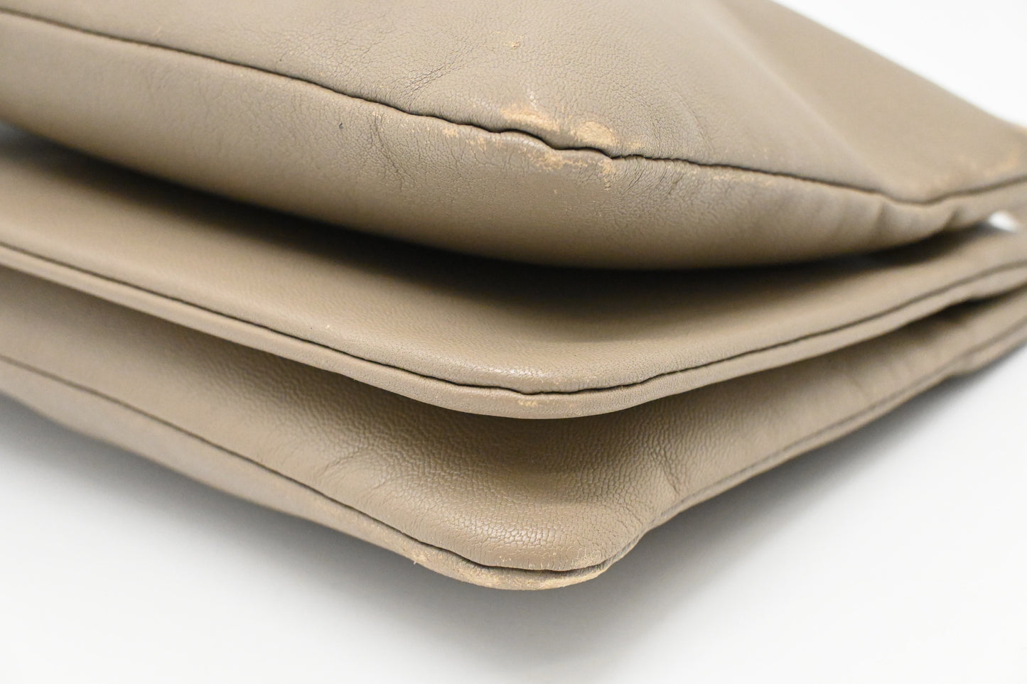 Celine Shoulder Bag in Beige Canvas