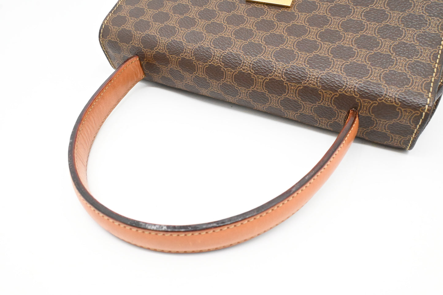 Celine Handbag in Brown Macadam Canvas