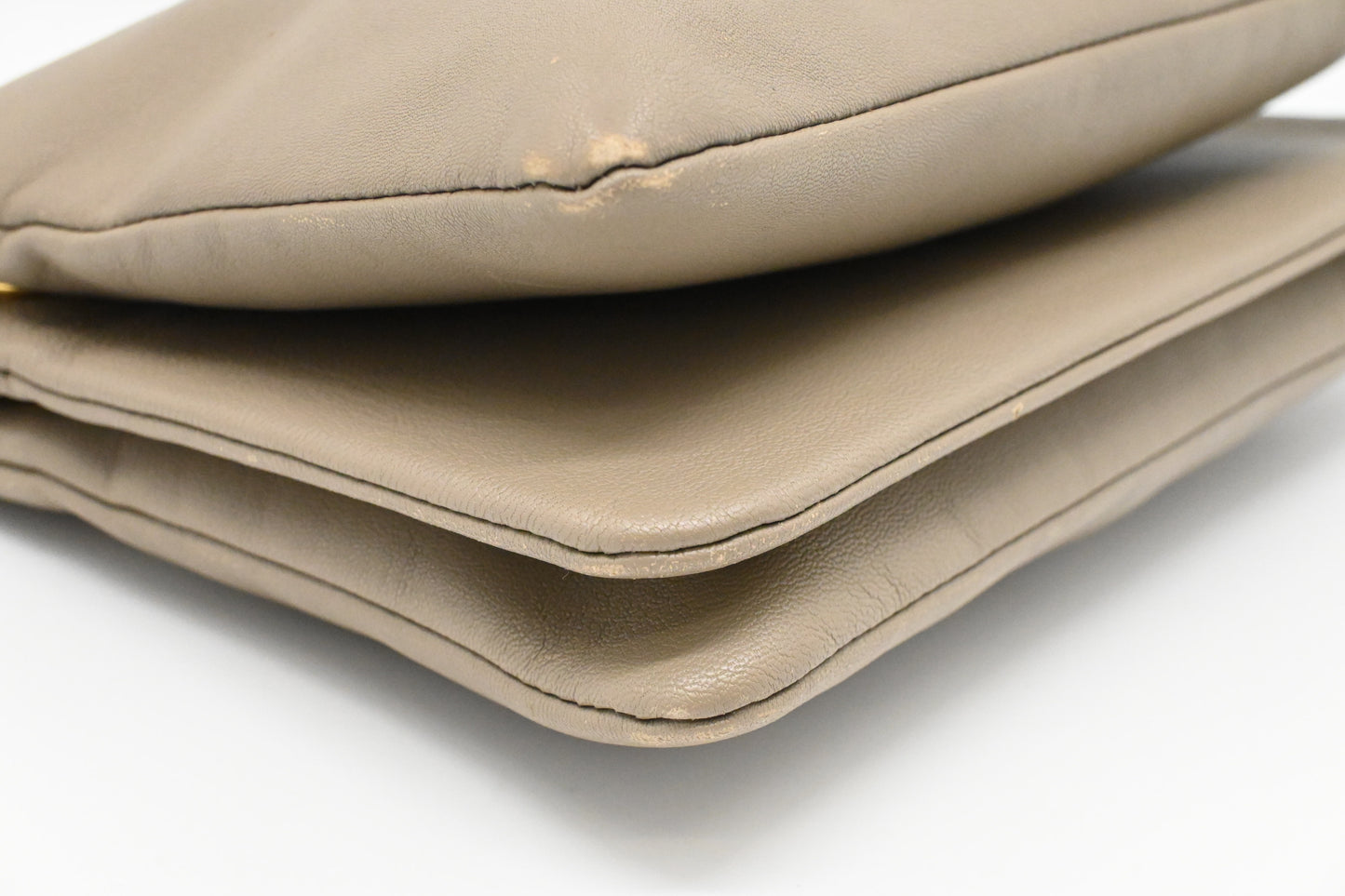 Celine Shoulder Bag in Beige Canvas