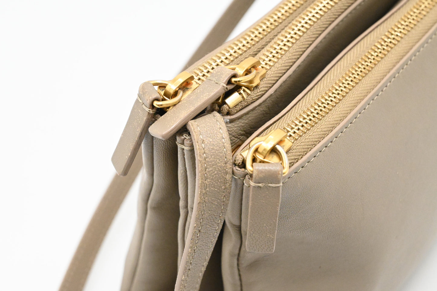 Celine Shoulder Bag in Beige Canvas