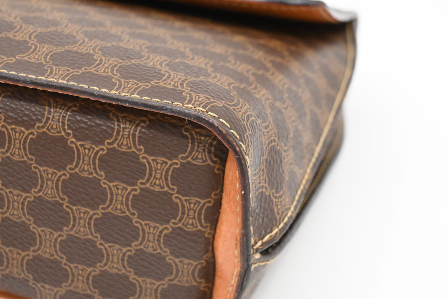 Celine Handbag in Brown Macadam Canvas