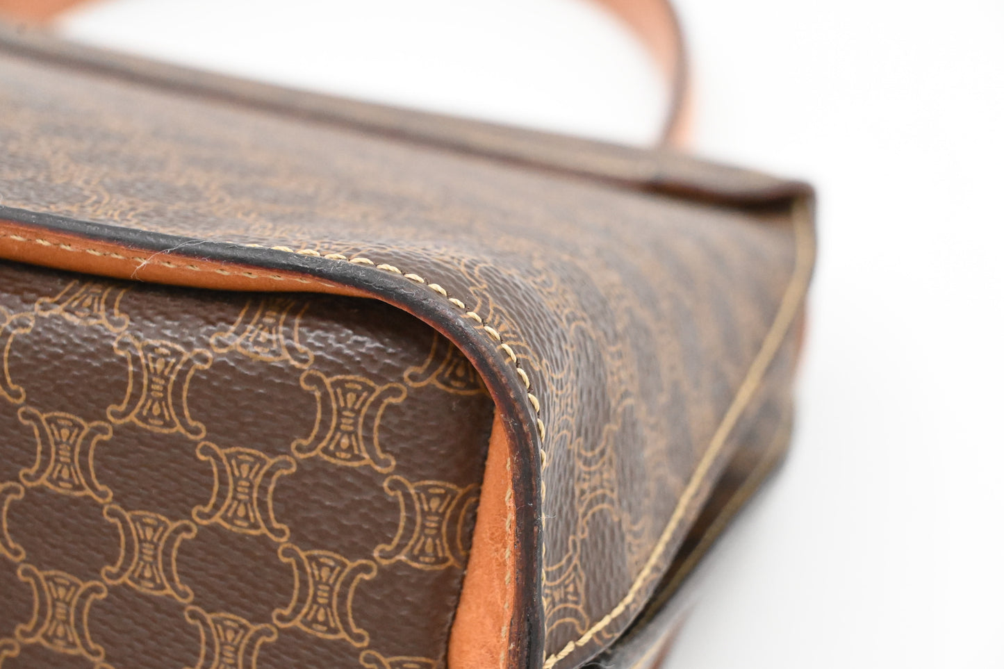 Celine Handbag in Brown Macadam Canvas