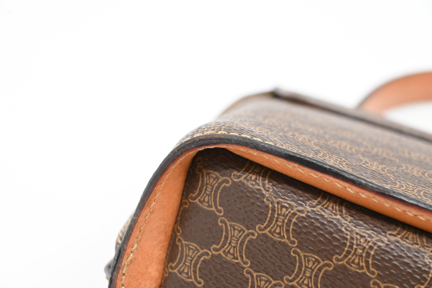 Celine Handbag in Brown Macadam Canvas