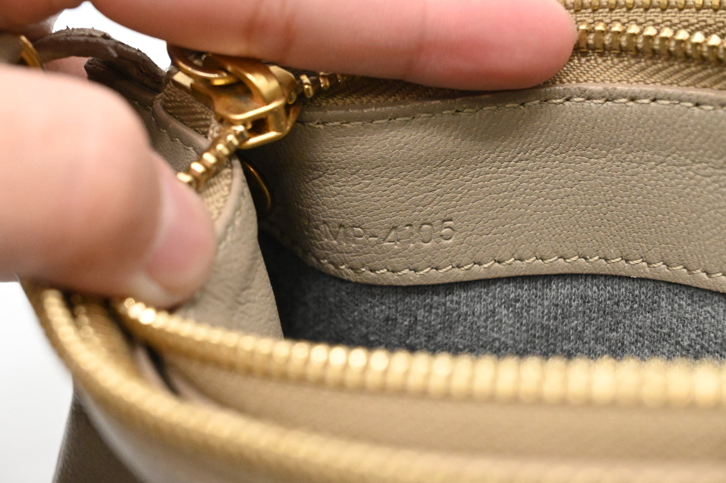 Celine Shoulder Bag in Beige Canvas