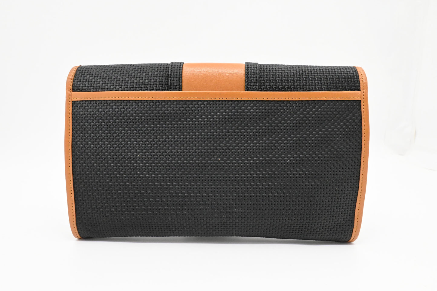 YSL Saint Laurent Clutch in Dark Gray Coated Canvas