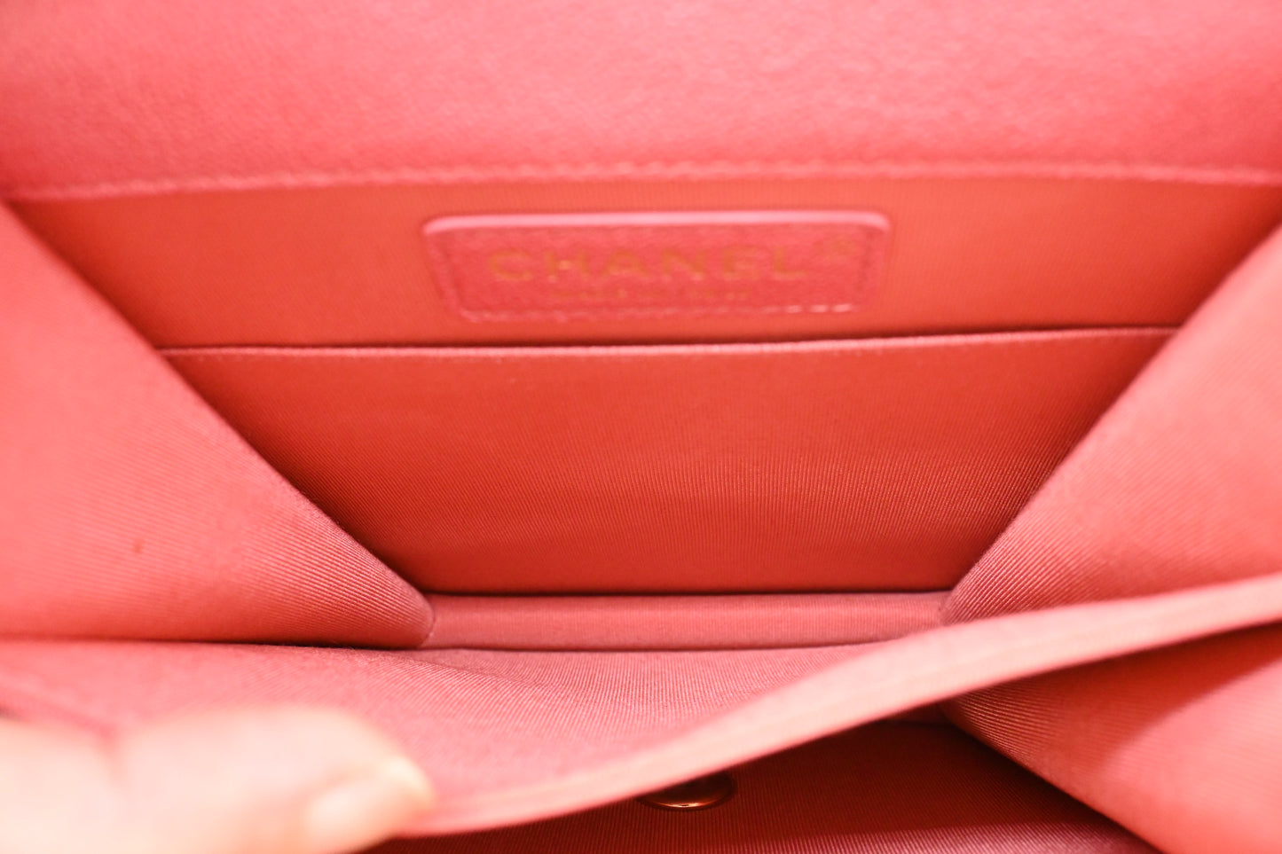 Chanel North South Boy Flap Bag in Pink Caviar Leather