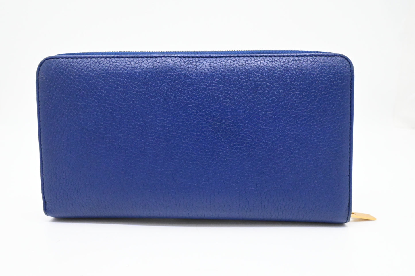 Celine Long Zippy Wallet in Blue Leather