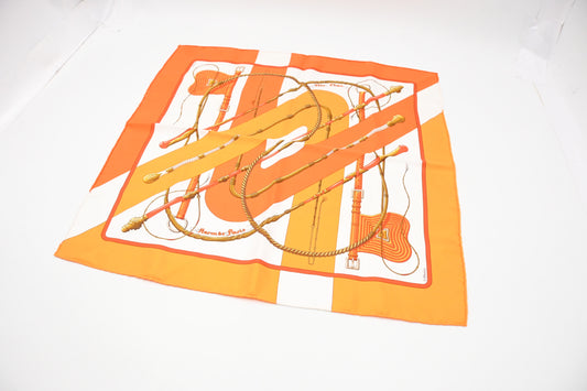 Hermes 'Clic Clac' Gavroche in Orange Silk