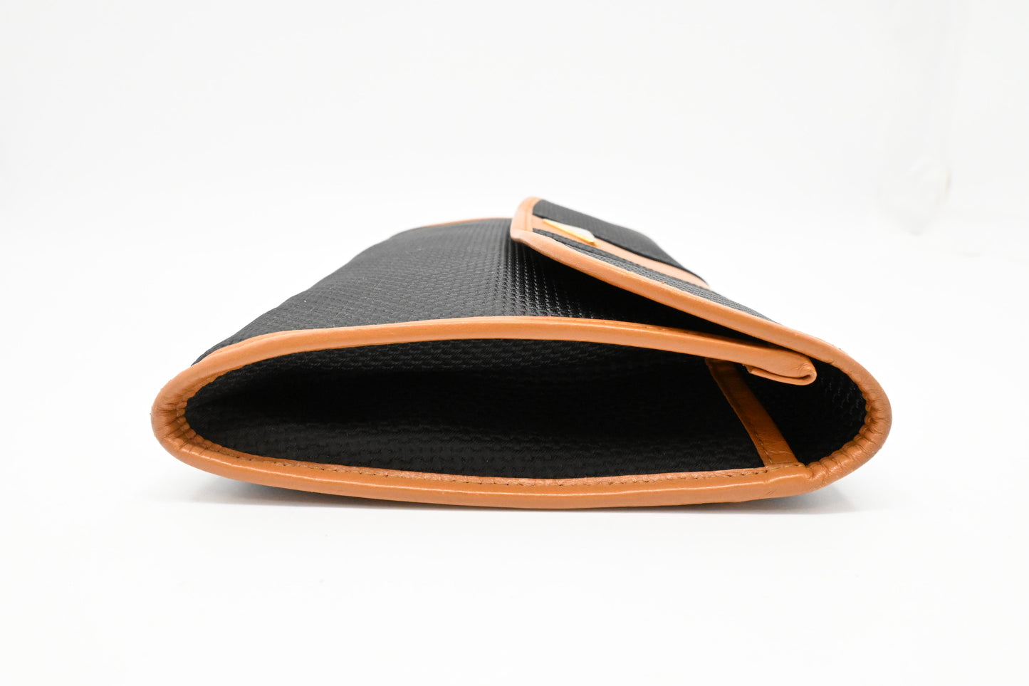 YSL Saint Laurent Clutch in Dark Gray Coated Canvas