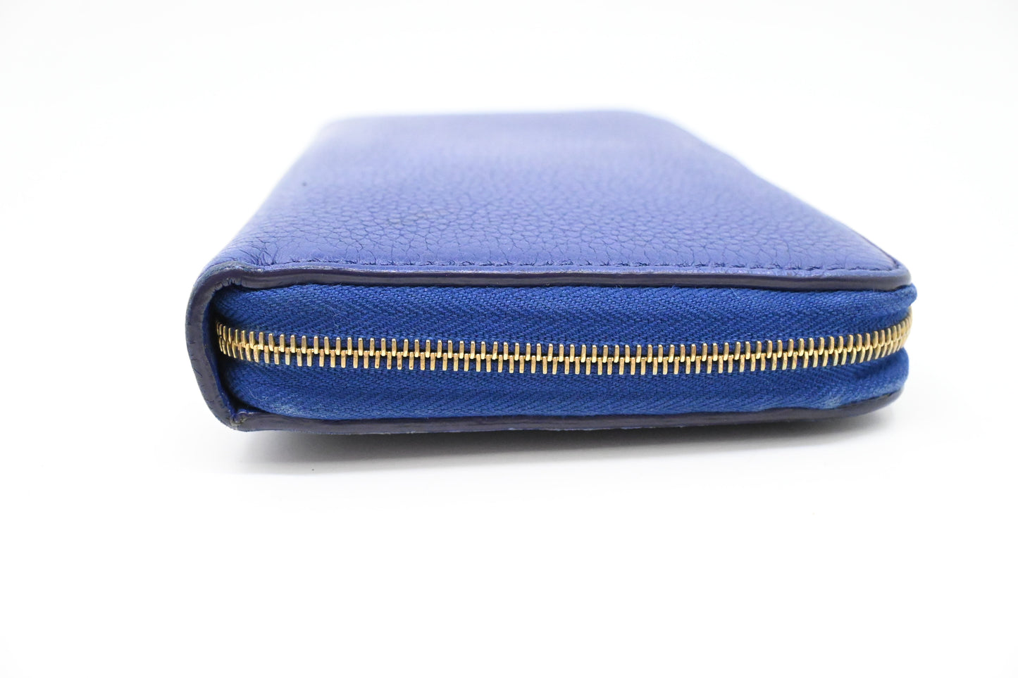 Celine Long Zippy Wallet in Blue Leather