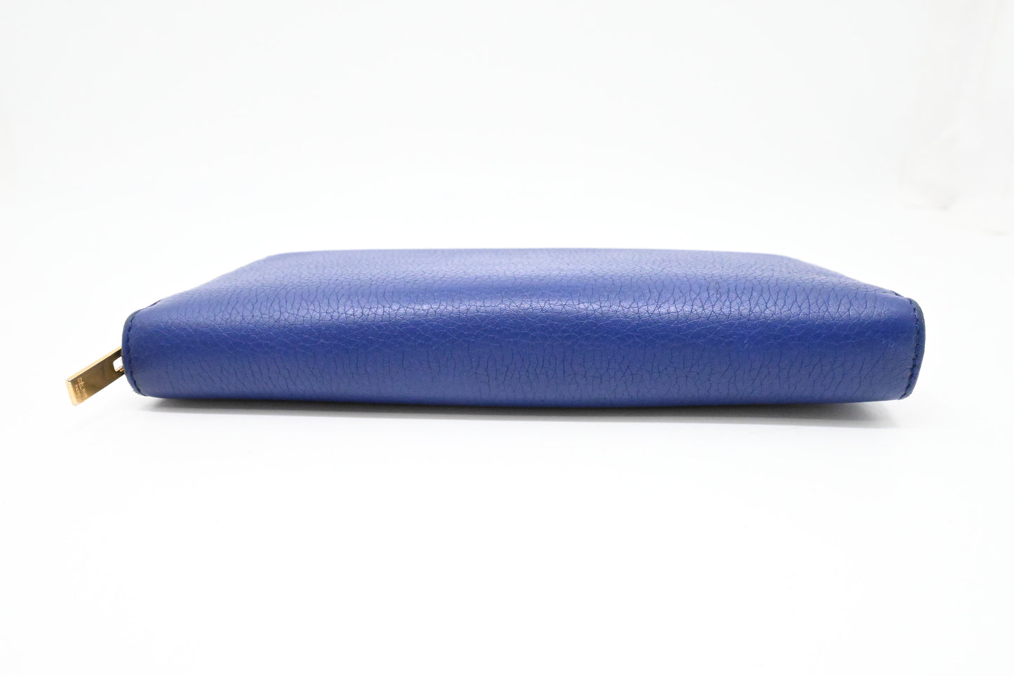 Celine Long Zippy Wallet in Blue Leather