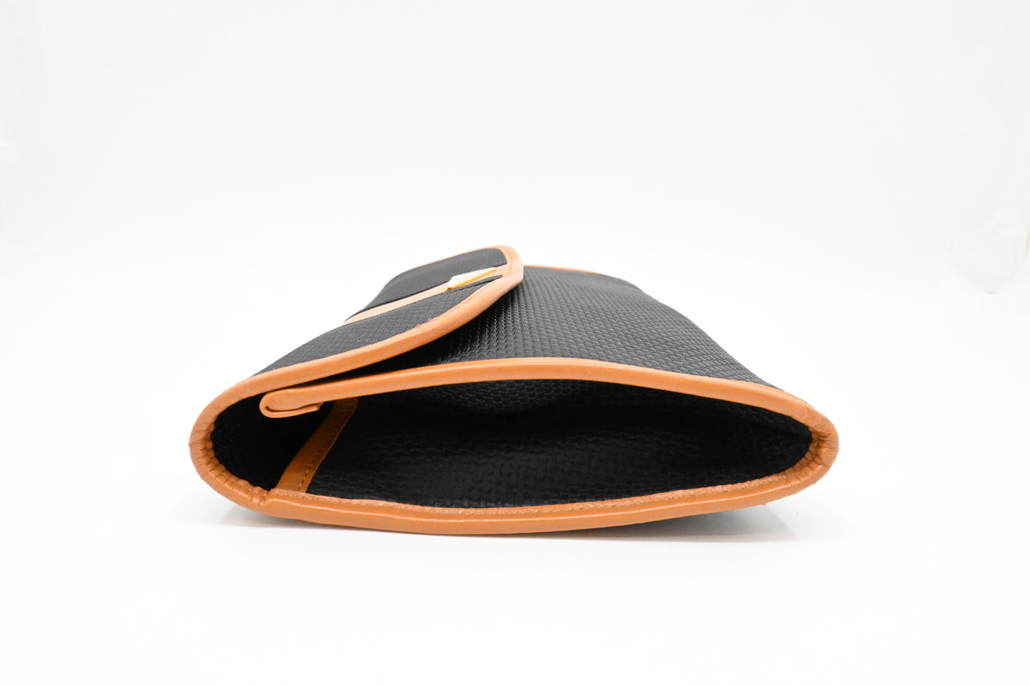 YSL Saint Laurent Clutch in Dark Gray Coated Canvas