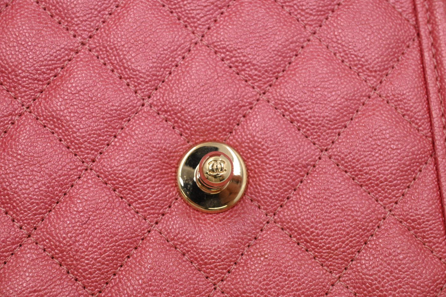 Chanel North South Boy Flap Bag in Pink Caviar Leather