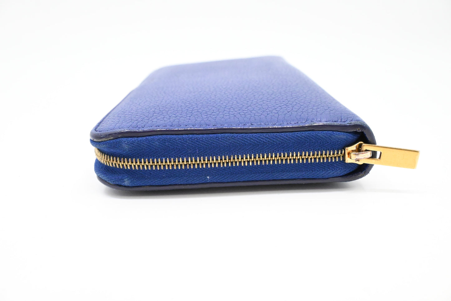 Celine Long Zippy Wallet in Blue Leather