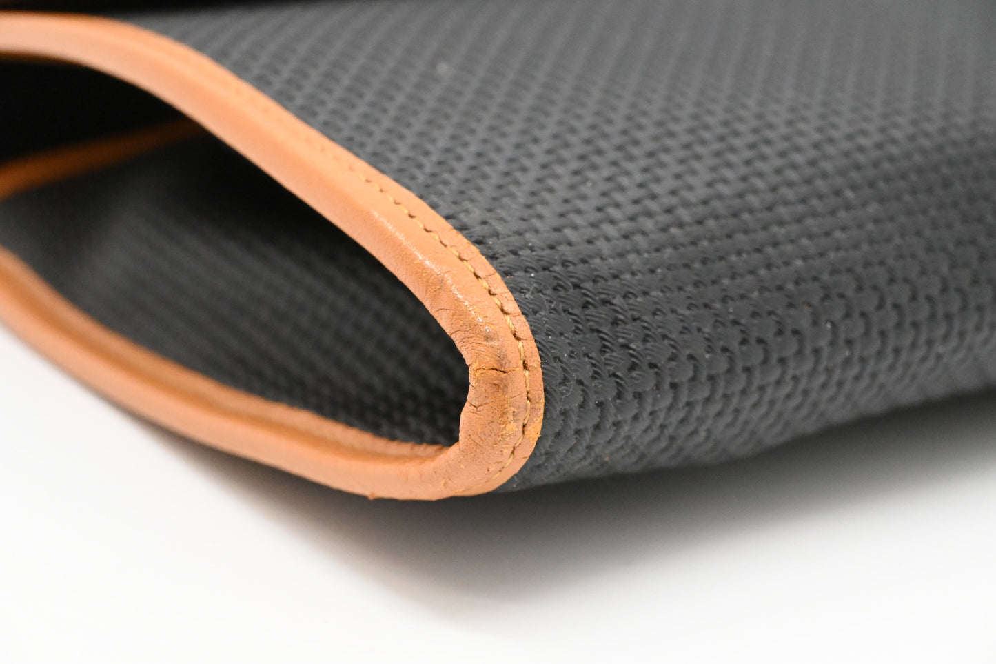 YSL Saint Laurent Clutch in Dark Gray Coated Canvas