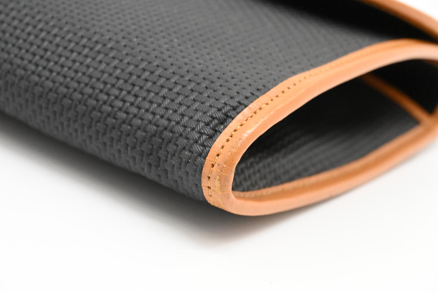 YSL Saint Laurent Clutch in Dark Gray Coated Canvas