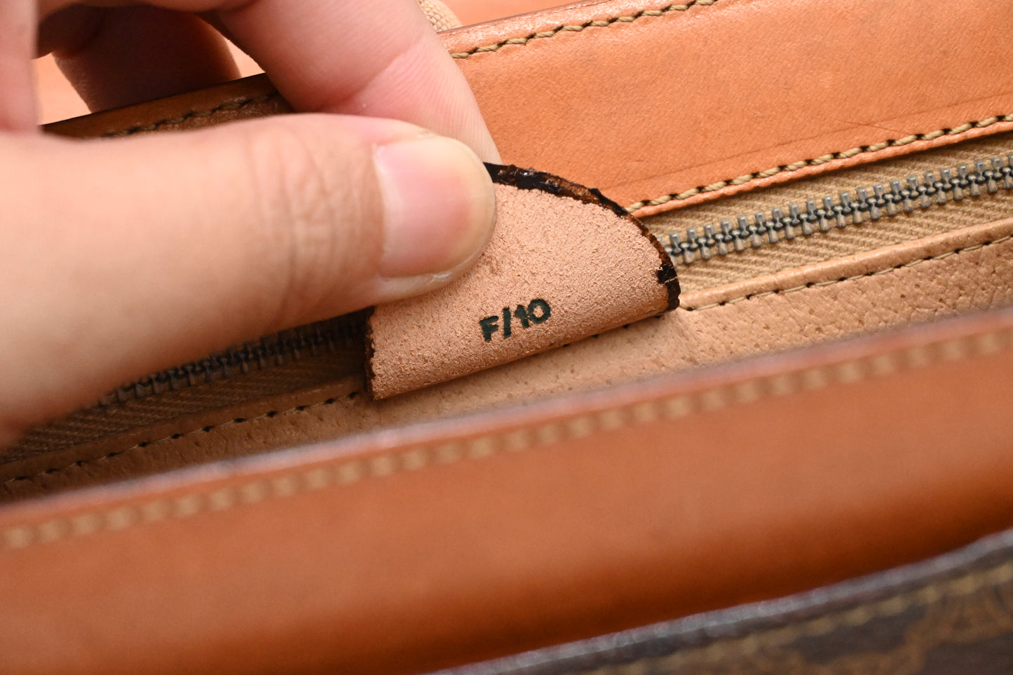 Celine Handbag in Brown Macadam Canvas