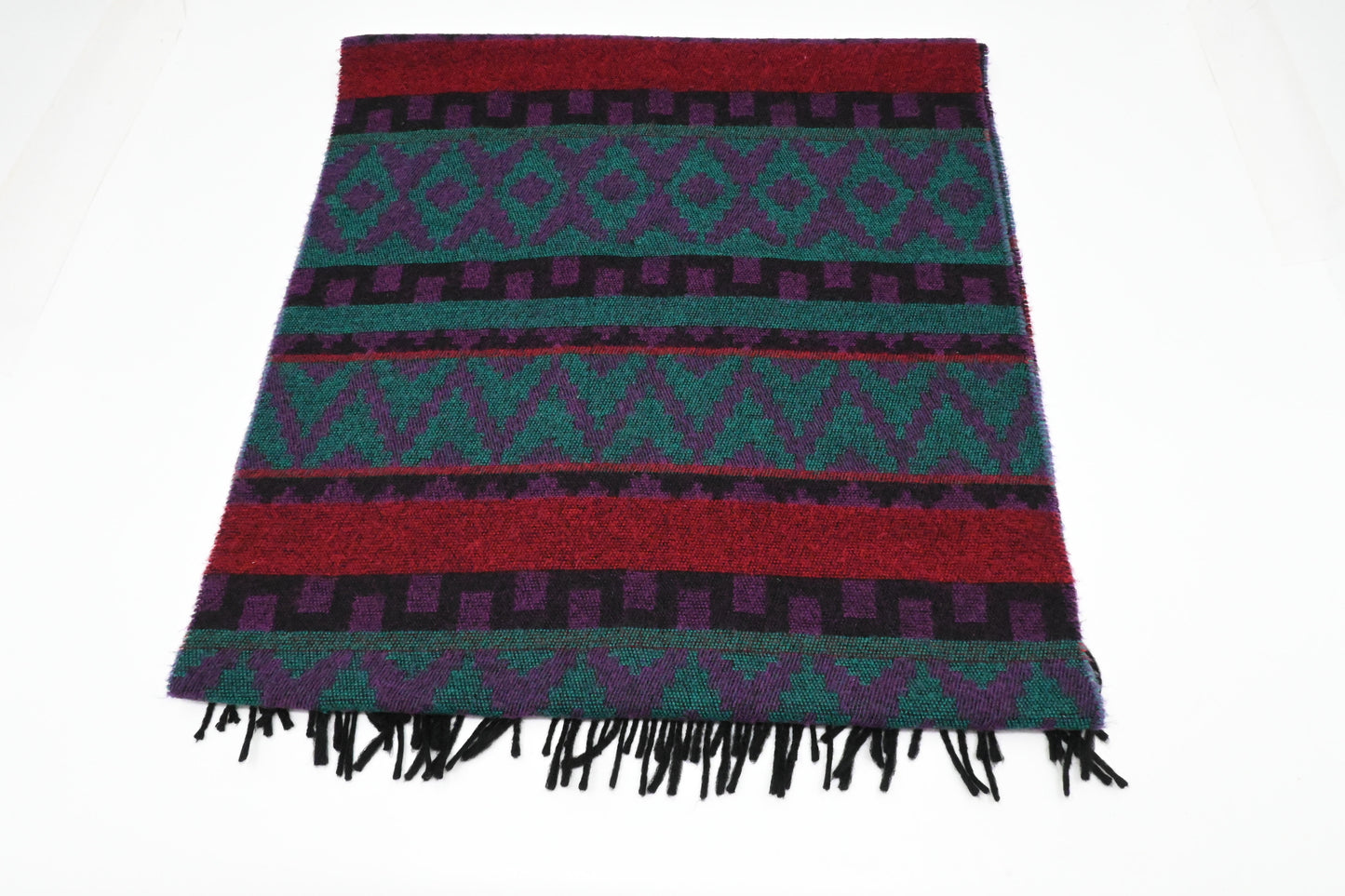 Fendi Scarf in Teal, Purple and Red Acrylic