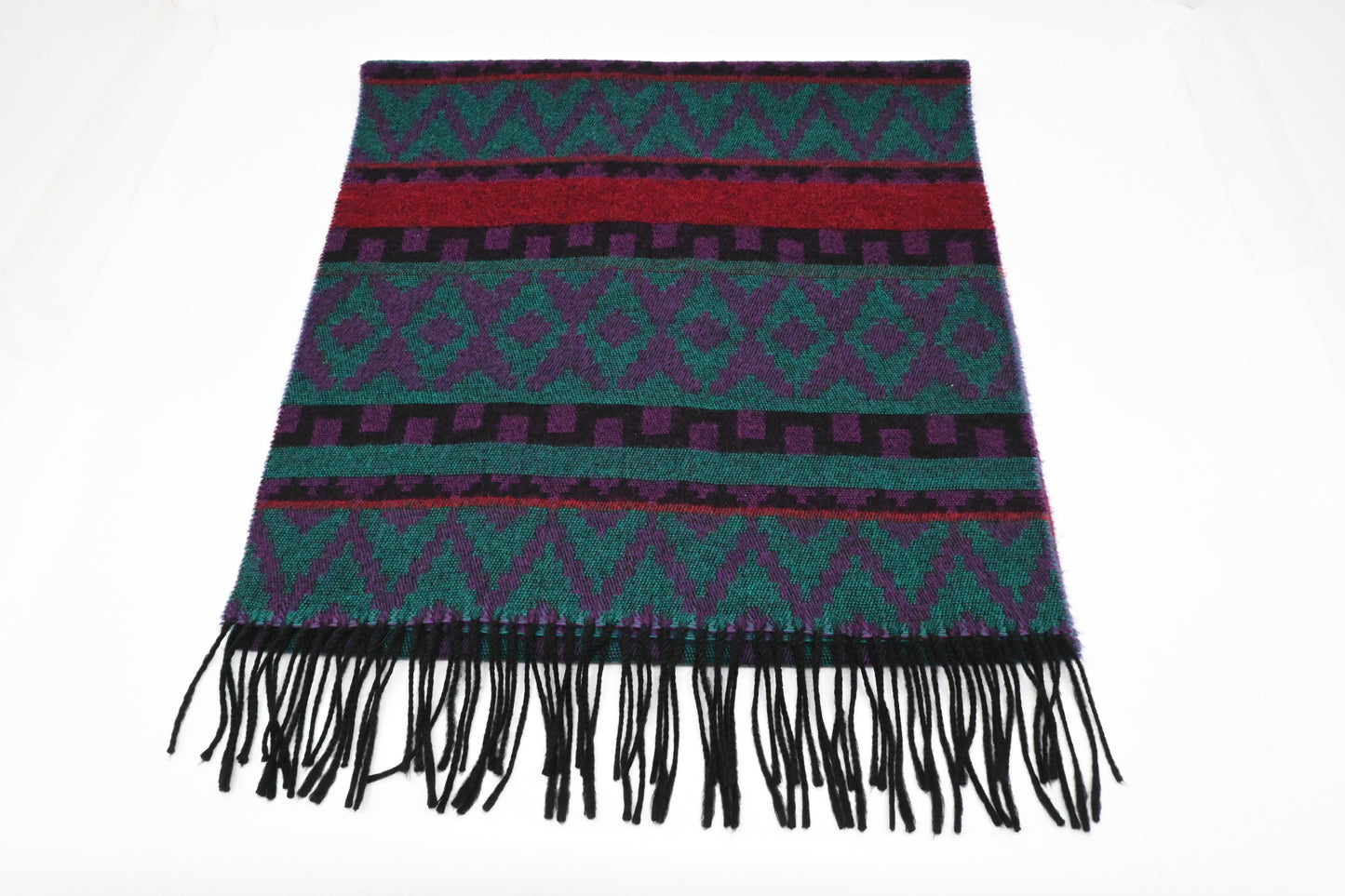 Fendi Scarf in Teal, Purple and Red Acrylic