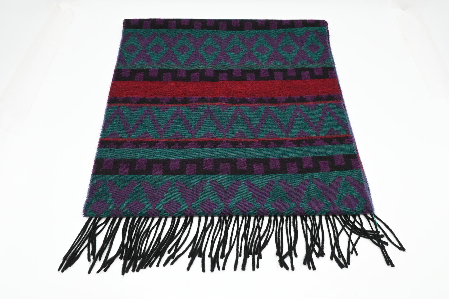 Fendi Scarf in Teal, Purple and Red Acrylic
