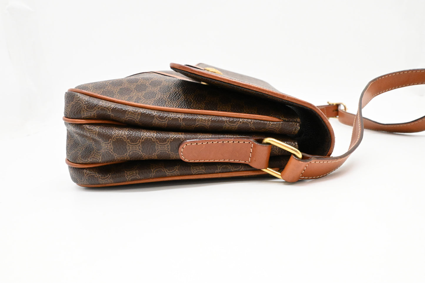 Celine Crossbody Bag in Brown Macadam Canvas