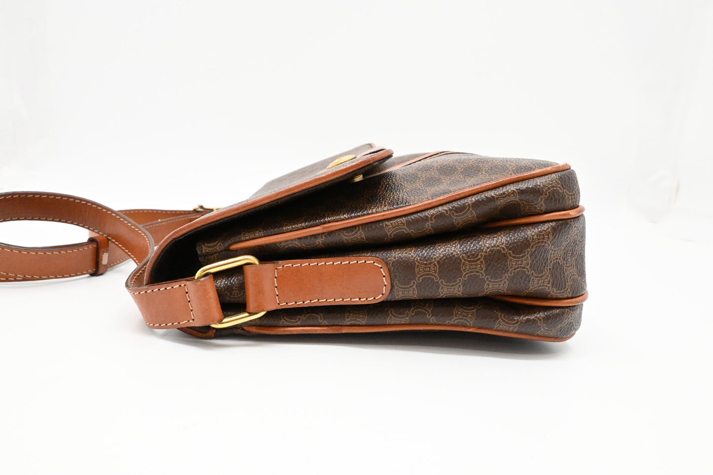 Celine Crossbody Bag in Brown Macadam Canvas