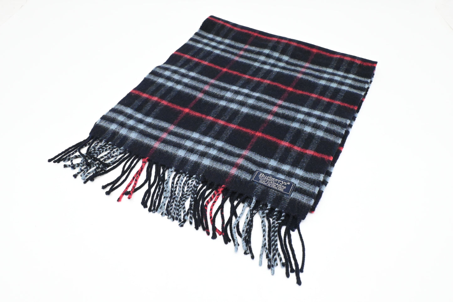 Burberry Scarf in Navy Blue Cashmere