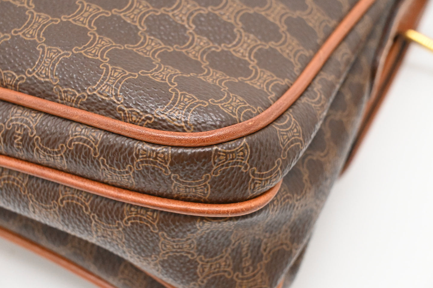 Celine Crossbody Bag in Brown Macadam Canvas