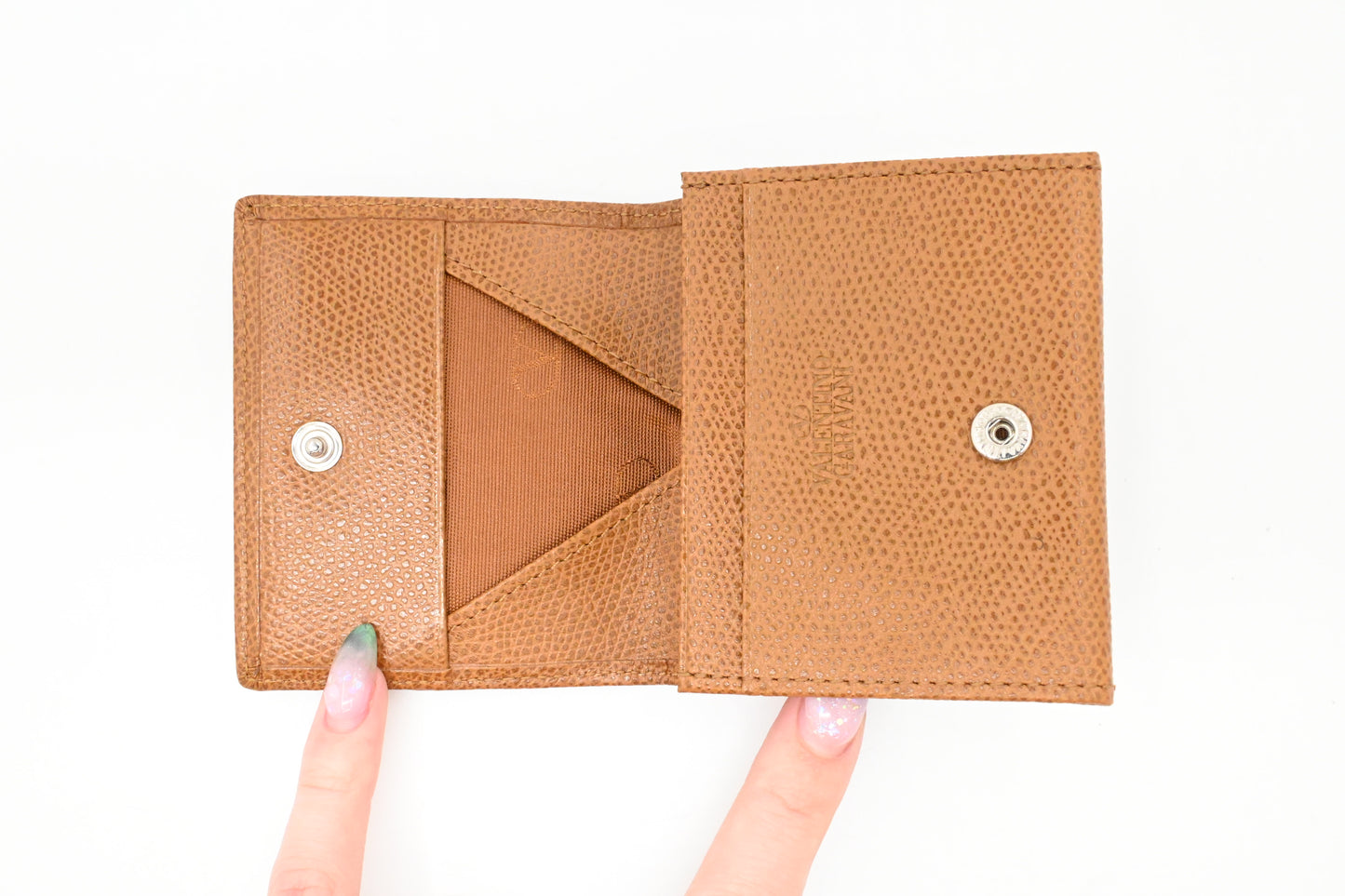 Valentino Coin Case in Brown Leather