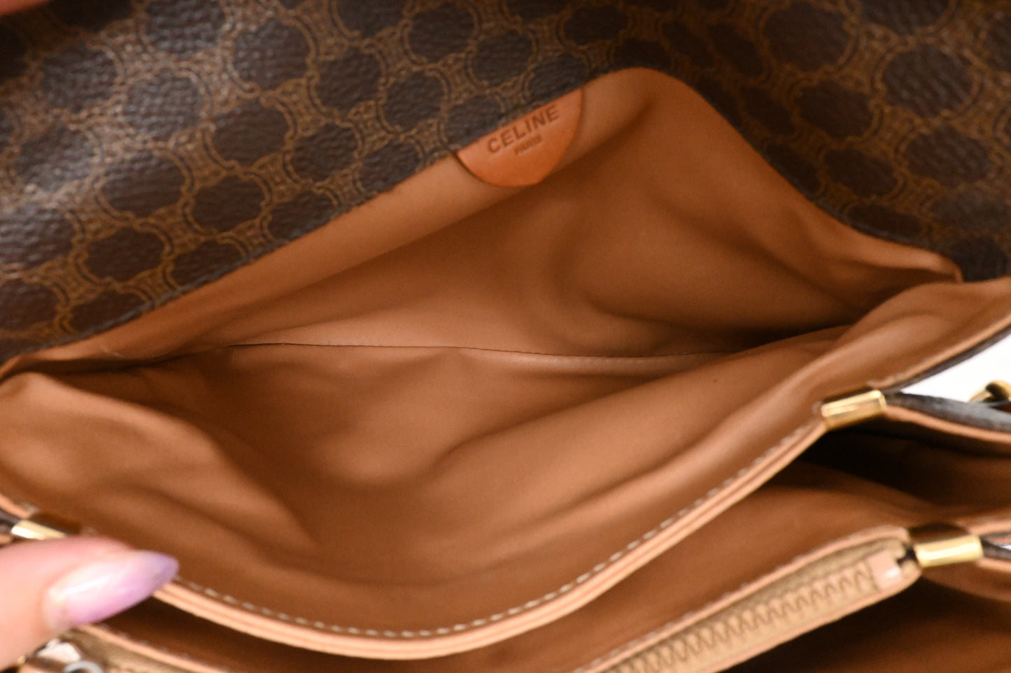 Celine Crossbody Bag in Brown Macadam Canvas