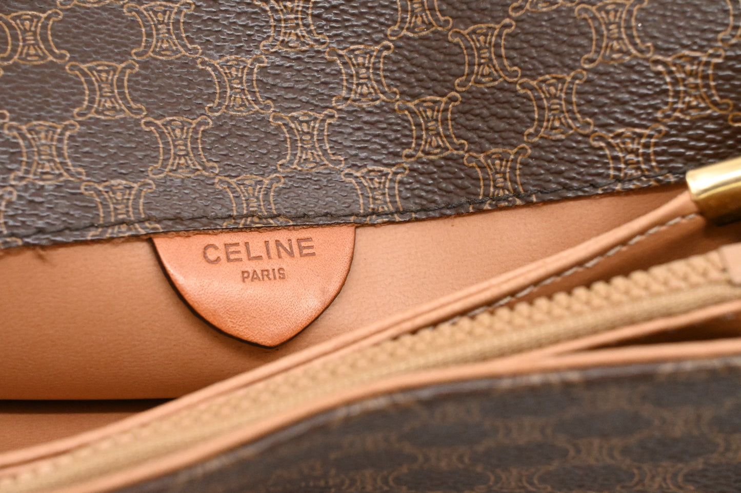 Celine Crossbody Bag in Brown Macadam Canvas
