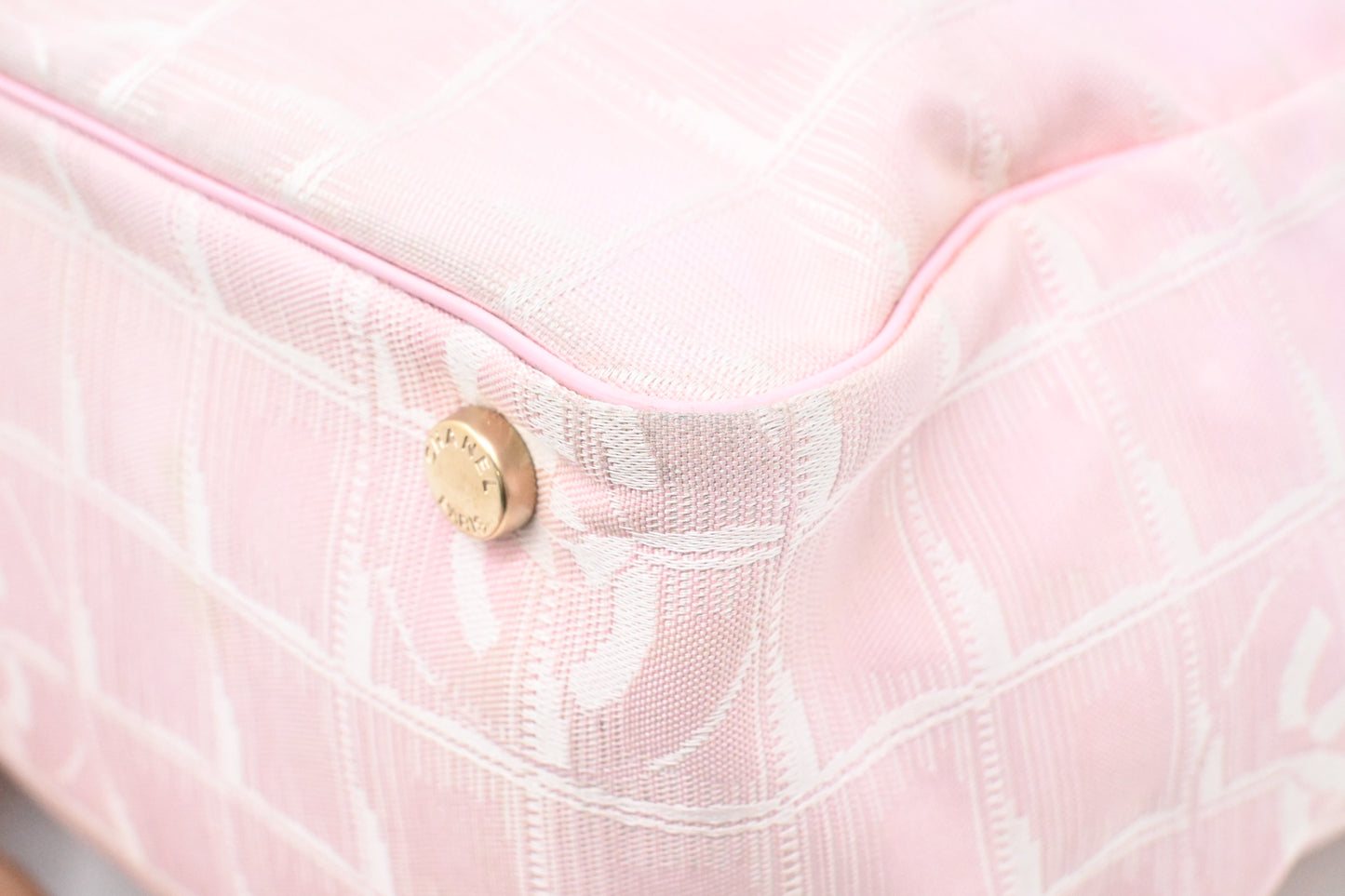 Chanel New Travel Line Tote in Pink Canvas